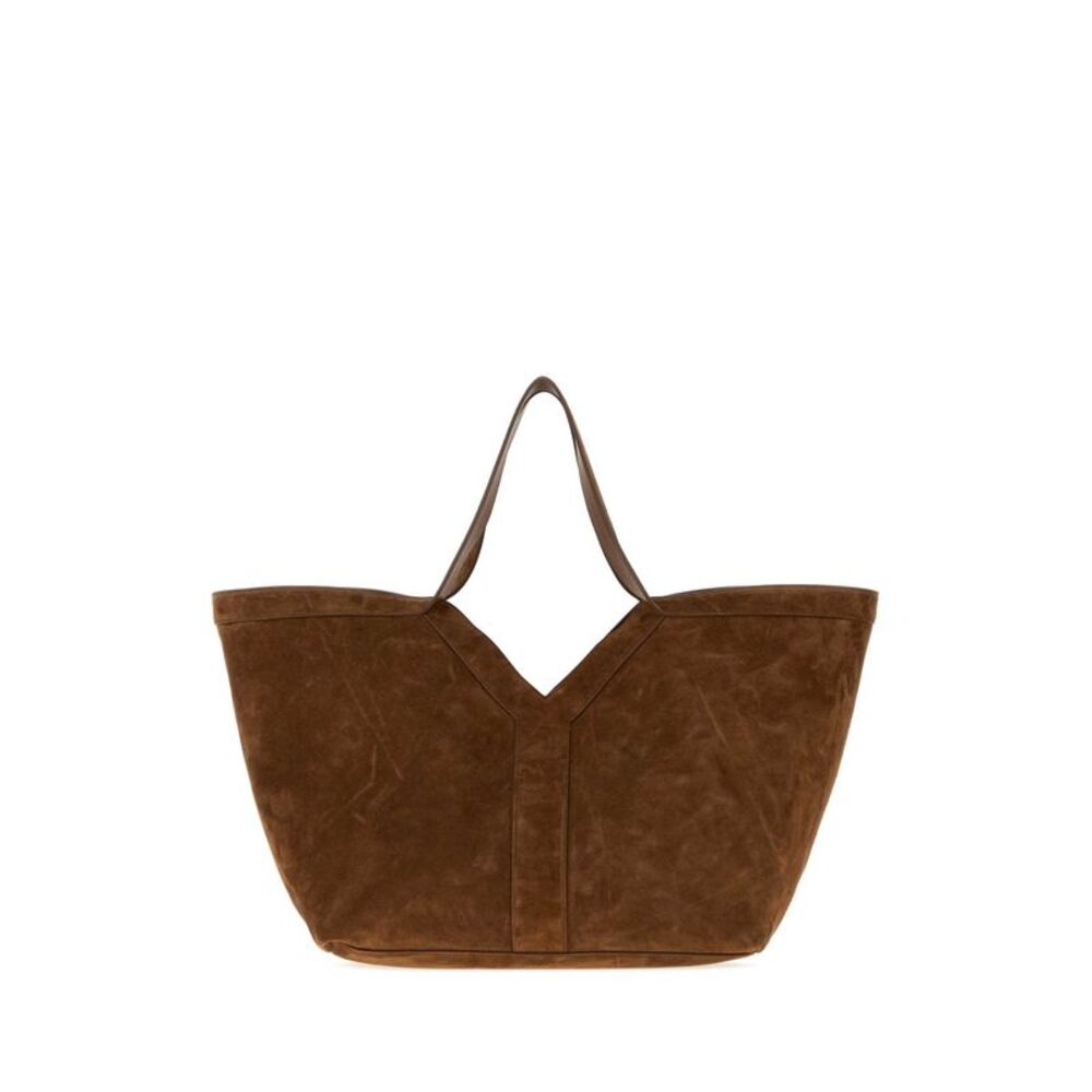 Saint Laurent Women Brown Suede Y Shopping Bag